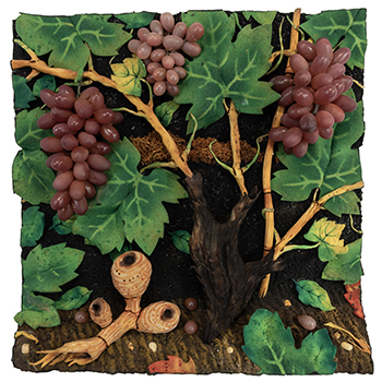 Passito di Phantos - Sculpture (Volume Assemblage) - 2011 - 50 x 50 x 14.5 cm 