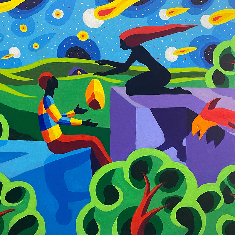 "Le connessioni armoniche" Acrilico - 2022 - 100x70cm