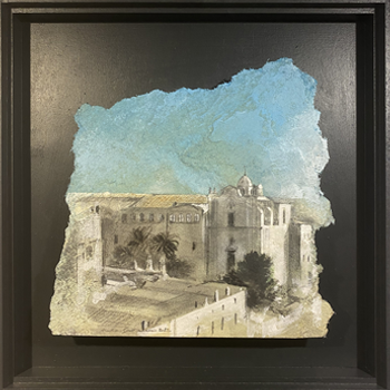 Matera "I sassi" - Mixed media/paper - 2022 - 40 x 40 cm